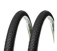 ECOVELO Lot de 2 pneus 26 x 1 1/2 (35-584) noirs pour vélo de ville route, adulte Vélo vintage hollandais, noir