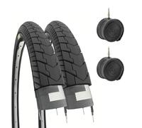 ECOVELO 2 Copertoni 24 X 1.75 Camere Pneus Noirs pour vélo 24 x 1,75 (47-507) Mixte, Taille Unique