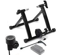 Ecovelò MGT401FF, Rouleau pour vélo d'entraînement d'intérieur Pliable résistance magnétique + Support + Fermeture à dégagement Rapide Noir