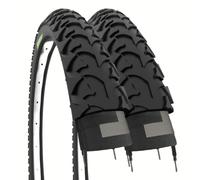 Ecovelò 2 Copertoni 2 X 1.75 VTT 12 1/2 x 1,75 2 1/4 pneus Noirs Mixte, Taille Unique