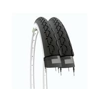 ECOVELO Pneus de vélo unisexes pour adultes, blanc/noir, 24 pouces