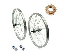 ECOVELO Roue Vélo BMX Argenté 20" x 1,75 - Roue Libre 16 dents - Frein à Bordure