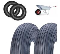 ECOVELO Union ECOVELO 2 pneus + 2 chambres à air 3.50-8 Renforcés 2PR Pneus de brouette