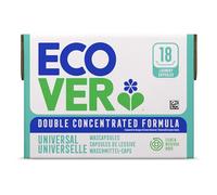Ecover Lessive Capsules Universelle, Lessive liquide en Capsule, Combat les Tâches dès 20 degrés, Parfum Lilas & Rose, 18 Lavages
