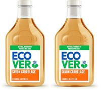Ecover Nettoyant Sol, Nettoie et Élimine les Taches, Savon Pour Carrelage, Ingrédients d'Origine Naturelle, Parfum Orange & Citron, 1L (Lot de 2)
