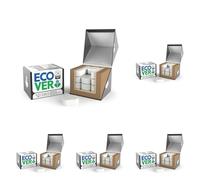 Ecover Power Tablettes lave-vaisselle, tout-en-un avec sel et agent de rinçage intégrés, nettoyage puissant, parfum mandarine et citronnelle, lot de 5, 24 tablettes