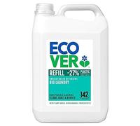 Ecover Recharge de détergent à lessive concentrée Bio, liquide de lavage pour lessive, chèvrefeuille et jasmin, 142 lavages, 5 l