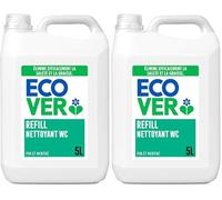 Ecover Recharge Nettoyant WC, Action Rapide, Nettoyant aux Extraits Botaniques pour Éliminer le Calcaire, Odeur de Pin et de Menthe, Bouteille de 5 Litres (Lot de 2)