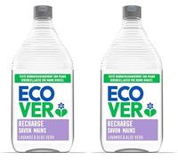 Ecover Savon Liquide pour les Mains, Formule Douce Spéciale Peaux Sensibles, Parfum Lavande & Aloe Vera, 950ml (Lot de 2)