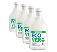 Ecover Zero Adoucissant, Adoucissant Liquide, Pour Peaux Sensibles, Hypoallergénique, Convient pour Bébé, Bouteille de 1 L (Lot de 4)