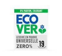 Ecover Zero Lessive en Poudre, Sans Parfum ni Colorant, 19 Lavages, 0,95 kg