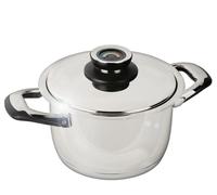 ECOVITAM | Faitout 3,8L Inox 18/10 | Diamètre 20cm | Tous feux dont induction | Thermomètre intégré | Sans pfas