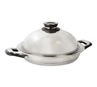 Ecovitam - Poêle grill Inox 18/10 - Diamètre 28cm - Tous feux - Thermomètre intégré - Fabriqué en Italie