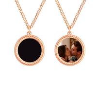 ECOVOYGGE Collier personnalisé activé par la chaleur avec image cachée Collier photo personnalisé pour maman, fille, grand-mère, amis, fête des mères, anniversaires, Saint-Valentin, routine, Acier