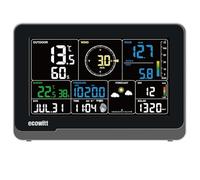 ECOWITT 3-in-1 WS3900_C Console d'intérieur LCD couleur, écran 7.5 pouces Capteurs de température, d'humidité et de pression barométrique intégrés, assistance météo pour WS90/WS85/WS69/WS80