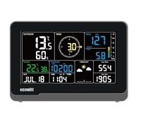 ECOWITT Capteurs de station météo 4 en 1 intégrés WS3910, écran LCD couleur WiFi 7,5 pouces avec capteur CO2 pour appareil météo WS69/WS90, contrôle intelligent de la connexion IOT