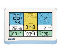 ECOWITT Console WS3820_C pour station météo, écran LCD couleur domestique de 7,5 pouces, capteurs internes 3 en 1 intégrés, paire avec WS69/WS90/WS85, contrôle intelligent de la connexion IoT