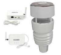 ECOWITT GW3001 Wifi Station météo, station météo sans fil 7 en 1 pour jardin avec capteur extérieur WS90 et passerelle WiFi/câblée 3 en 1 GW3000 avec port pour carte SD, assistant météo 868 MHz