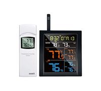 ECOWITT Station météo sans fil WN1820 avec passerelle, avec capteur de température et d'humidité 8 canaux, capteur baromètre, console numérique LCD couleur 4,9 pouces avec capteur extérieur WN31(WH31)