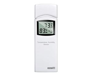 ECOWITT Thermomètre et hygromètre multicanaux sans fil, jauge de température et d'humidité intérieure et extérieure avec écran LCD, surveillance à distance par application WH31