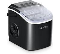 Ecozy Machine à Glaçons Portable 12kg/24H - 9 Glaçons en 6 Minutes - 2 tailles de glaçon - Silence - Fonction Autonettoyante - Noir Noir G