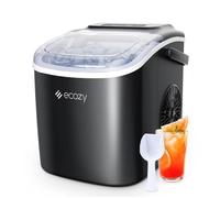 Ecozy Machine à Glaçons Portable 12kg/24H - 9 Glaçons en 6 Minutes - 2 tailles de glaçon - Silence - Fonction Autonettoyante - Noir