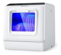 ecozy Mini Lave-vaisselle 42,5cm, 6 Programmes, Lavage des fruits, Soins Pour Bébés, Blanc Blanc G