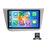 Ecpuk Autoradio Android pour S-Eat Altea 2004-2015/Toledo 2004-2009 CarPlay Android Auto,Lecteur Multimédia 9 Pouces avec Lien Miroir GPS WiFi Bluetooth FM SWC + Caméra De Recul(Size:M400,Color:RHD)