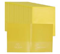 ECR4Kids MessageStor Lot de 36 dossiers de communication à 2 poches en plastique souple avec poches, format lettre, jaune