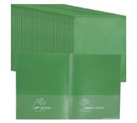 ECR4Kids MessageStor Lot de 36 dossiers de communication à 2 poches en plastique souple avec poches, format lettre, vert