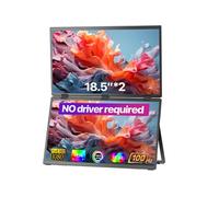 Écran UPERFECT 18.5 pouces double écran supérieur et inférieur - moniteur portable Full HD 100HZ 1080P