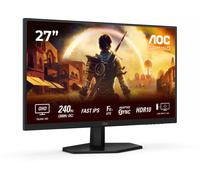 AOC Gaming Q27G42ZE - Moniteur de Jeu Quad HD 27 Pouces, 240 Hz, 1 ms, comp. G-Sync, HDR10 (2560x1440) Noir-Rouge