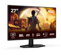 AOC Gaming Q27G42XE - Écran LED - jeux - 27" - 2560 x 1440 QHD @ 180 Hz - Fast IPS - 300 cd/m² - 1000:1 - HDR10 - 0.5 ms - 2xHDMI, DisplayPort - haut-parleurs - noir, rouge