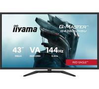 iiyama G-Master G4380UHSU-B2 43" VA, 144 Hz, 0,3 ms (MPRT), 4K UHD, FreeSync Premium, 2 x HDMI 2.1/DP/USB/USB-C (7,5 W), 2 x Haut-parleurs 7 W, télécommande
