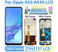 Écran 6,5' A53s pour Oppo A53 4G LCD CPH2127 CPH2131 CPH2139 CPH2135, écran tactile, assemblage du numériseur Black NO Frame