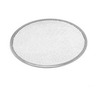 Écran à pizza en aluminium avec construction sans couture pour une longue durée de vie - Plaque de cuisson pour pizza, panini et pains plats multi-grains (33 cm)