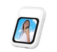 Écran à selfie, sans fil avec lumière réglable, parfait pour le vlogging et les selfies, miroir de luminosité LED portable pour créateurs de contenu, téléphone (blanc)
