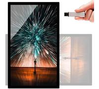 Ecran Affichage Dynamique pour Vitrine,Affichage Numérique Publicitaire Mural, Écran LCD sans Cadre Et Ultra-Plat,Mode Paysage/Portrait,Ecran Vitrine Magasin pour Lire des Vidéos/Images(18.5in)