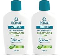 ECRAN® - AFTERSUN - Lait Après-Soleil - Hydratation 24h - Technologie vitEox80 - Vitamine E - Apaise instantanément les coups de soleil - Répare la peau fragilisée - A base d'Aloe Vera Naturel