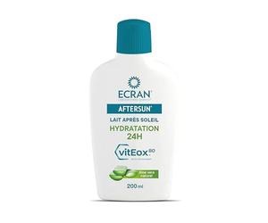 ECRAN® - AFTERSUN - Lait Après-Soleil - Hydratation 24h - Technologie vitEox80 - Vitamine E - Apaise instantanément les coups de soleil - Répare la peau fragilisée - A base d'Aloe Vera Naturel