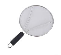 Écran anti-éclaboussures en acier inoxydable pour poêle à frire et cuisine - Grille de protection alimentaire - 3 tailles disponibles (25 cm)