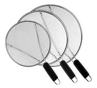 Écran anti-éclaboussures pour poêle à frire de 24,9 cm, 29 cm, 33 cm, protection contre les éclaboussures d'huile chaude, maille fine en acier inoxydable avec pieds de repos, bouclier de graisse pour