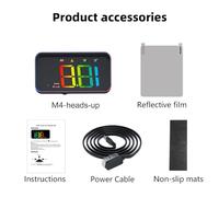 Écran Brilluxa HUD, compteur de vitesse de projecteur de pare-brise, moniteur de jauge de vitesse de voiture, tension de température de l'eau, alarme de survitesse et de fatigue