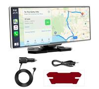Écran CarPlay 2025 Android compatible avec Apple Carplay, écran tactile IPS de 11,03 ", lecteur multimédia de voiture avec connexion sans fil, Googlee et Siri Assistant, Bluetooth 5.0, AUX, FM