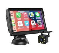 Écran CarPlay Android Auto 7'' Bluetooth Pare brise Camera de recul Noir