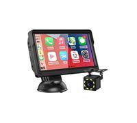 Ecran CarPlay Android Auto 7'' Bluetooth Pare brise Camera de recul Noir