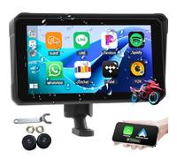 Écran CarPlay Portable pour Moto avec CarPlay sans Fil Android Auto, écran 6 Pouces étanche IP68, système de Surveillance de la Pression des pneus, écran GPS CarPlay Compatible Bluetooth, Siri