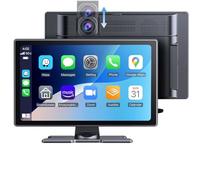 Écran CarPlay Voiture 9" HD IPS sans Fil Tactile Compatible avec Apple CarPlay et Android Auto,SuperLink/AirPlay,Dashcam 4K,Caméra de Recul 1080P,Enregistrement en Boucle,Audio Bluetooth,GPS,Siri