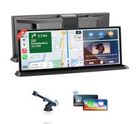 Écran CarPlay Voiture sans fil exclusif de 11,26 pouces pour Apple CarPlay et Android Auto, Car Play Voiture Autoradio portable avec support unique Navigation GPS/Mirror Link/Commande vocale/Bluetooth