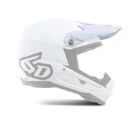 Écran Casque 6D ATR-1 avec Logo Blanc brillant/Argent Blanc brillant,Argent